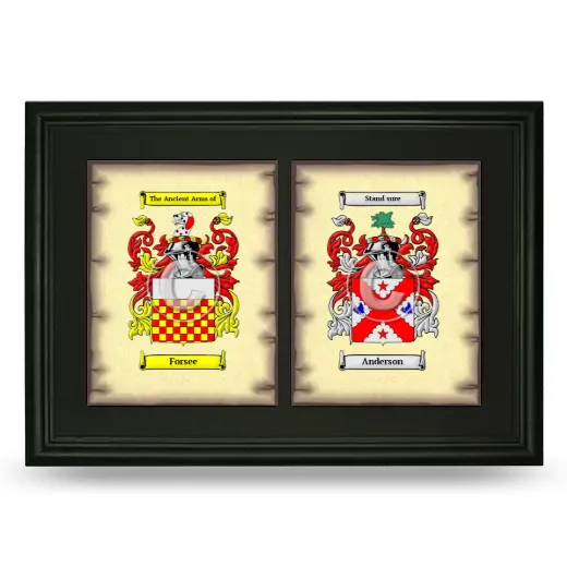 Double Coat of Arms Framed - Black