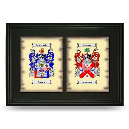 Double Coat of Arms Framed - Black