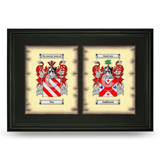 Double Coat of Arms Framed - Black