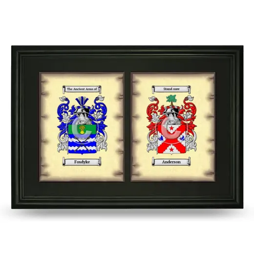Double Coat of Arms Framed - Black