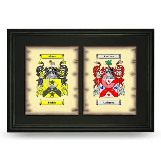 Double Coat of Arms Framed - Black
