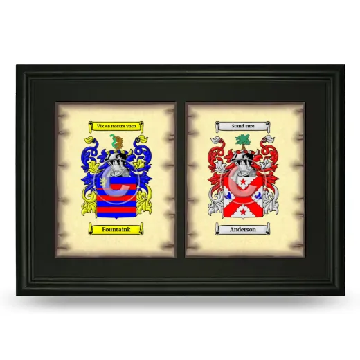 Double Coat of Arms Framed - Black