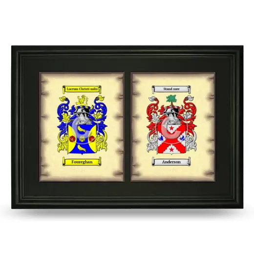 Double Coat of Arms Framed - Black