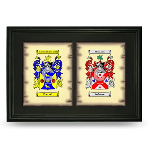 Double Coat of Arms Framed - Black