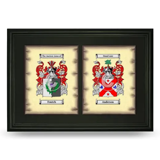 Double Coat of Arms Framed - Black