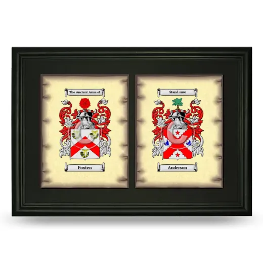 Double Coat of Arms Framed - Black