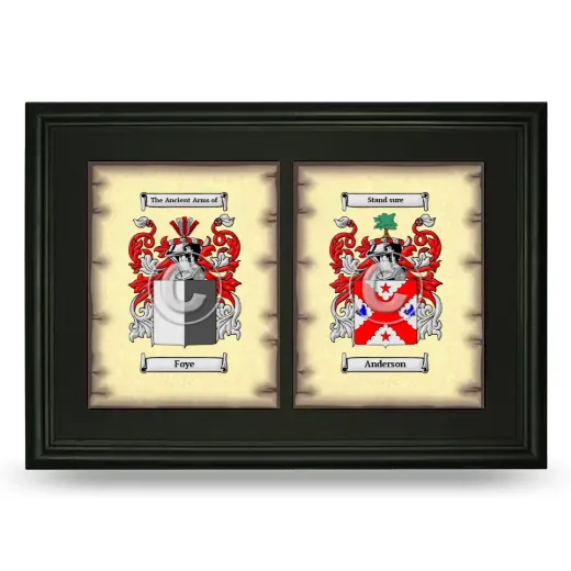 Double Coat of Arms Framed - Black