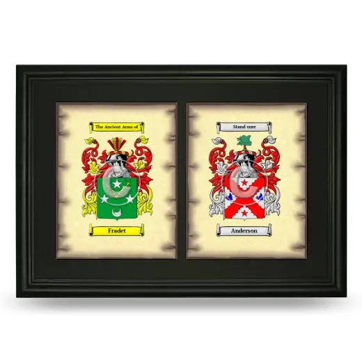 Double Coat of Arms Framed - Black