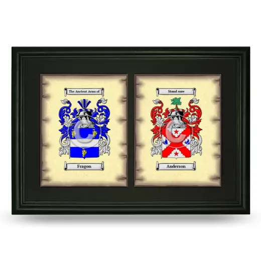 Double Coat of Arms Framed - Black