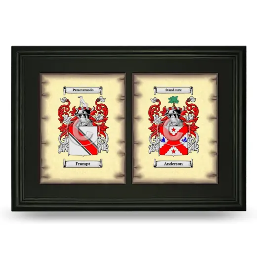 Double Coat of Arms Framed - Black