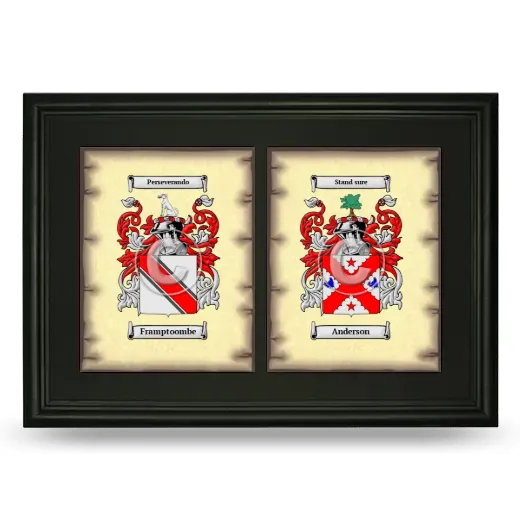Double Coat of Arms Framed - Black