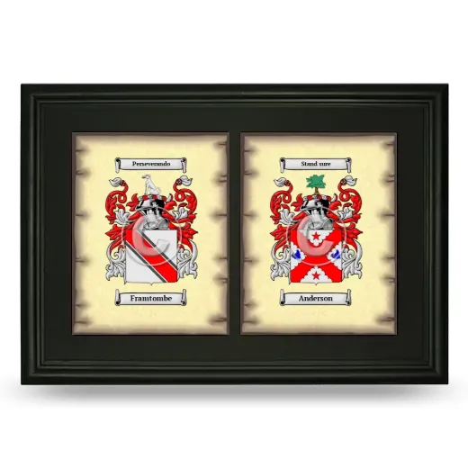 Double Coat of Arms Framed - Black