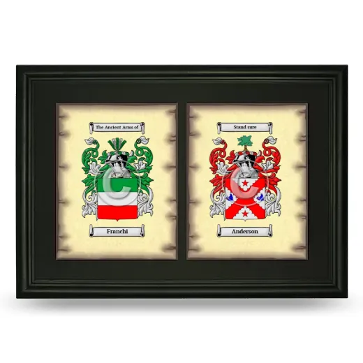 Double Coat of Arms Framed - Black