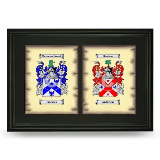 Double Coat of Arms Framed - Black