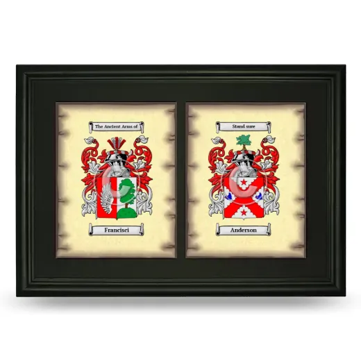 Double Coat of Arms Framed - Black