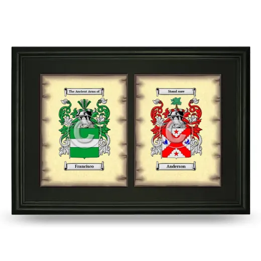 Double Coat of Arms Framed - Black