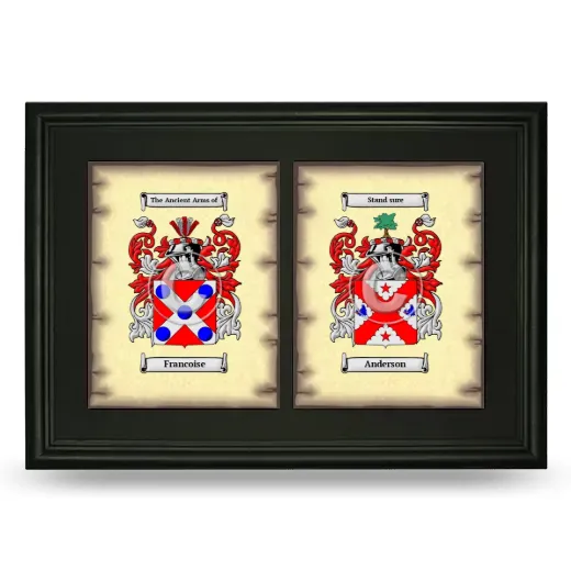 Double Coat of Arms Framed - Black