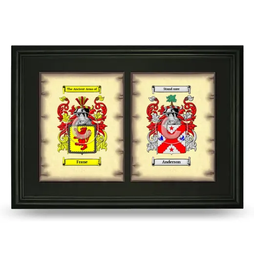 Double Coat of Arms Framed - Black