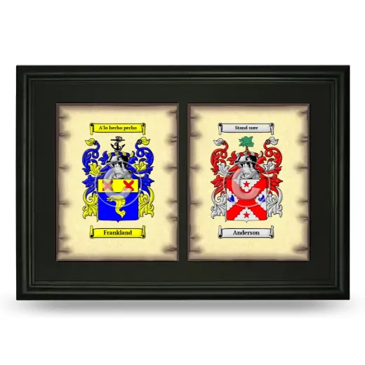 Double Coat of Arms Framed - Black