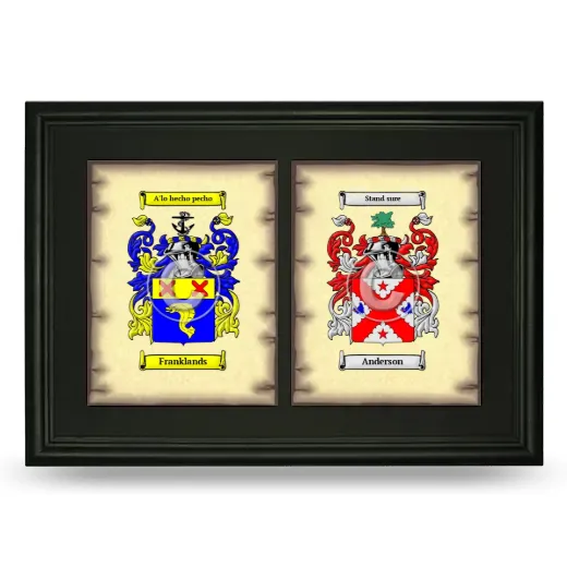 Double Coat of Arms Framed - Black