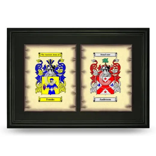 Double Coat of Arms Framed - Black