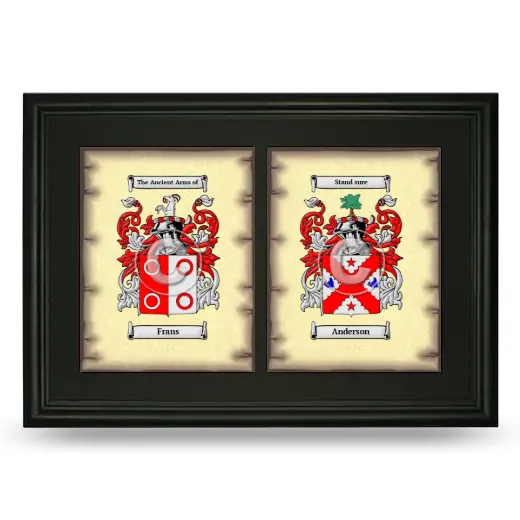 Double Coat of Arms Framed - Black
