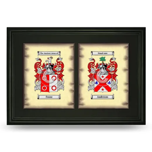 Double Coat of Arms Framed - Black