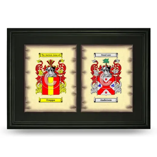Double Coat of Arms Framed - Black