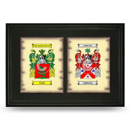 Double Coat of Arms Framed - Black