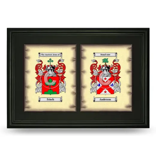 Double Coat of Arms Framed - Black
