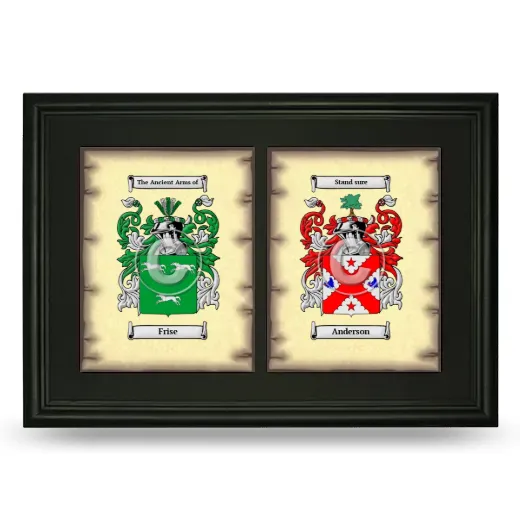 Double Coat of Arms Framed - Black