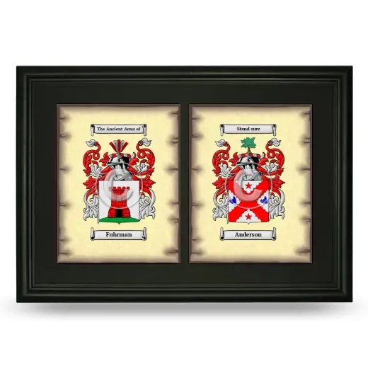 Double Coat of Arms Framed - Black