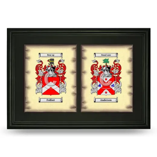 Double Coat of Arms Framed - Black