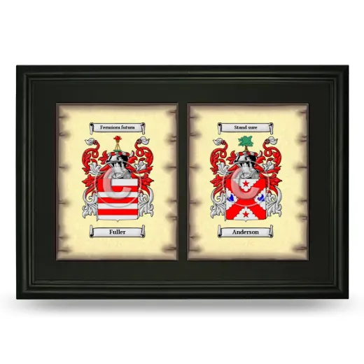 Double Coat of Arms Framed - Black