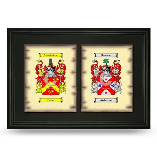 Double Coat of Arms Framed - Black