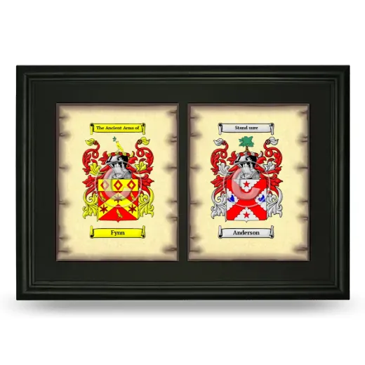 Double Coat of Arms Framed - Black