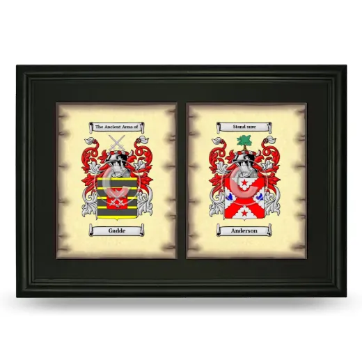 Double Coat of Arms Framed - Black