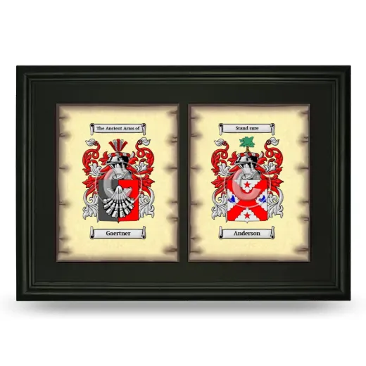 Double Coat of Arms Framed - Black