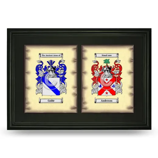 Double Coat of Arms Framed - Black