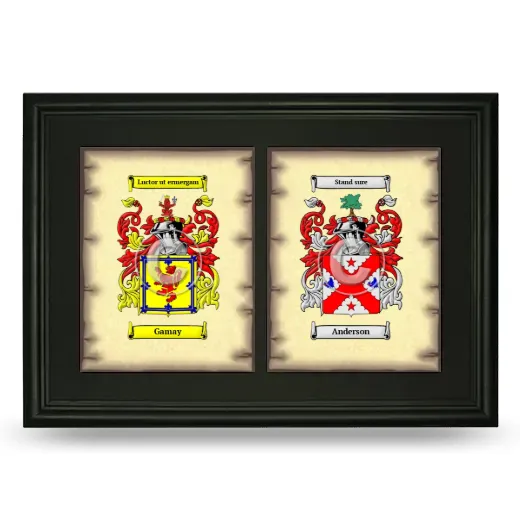 Double Coat of Arms Framed - Black
