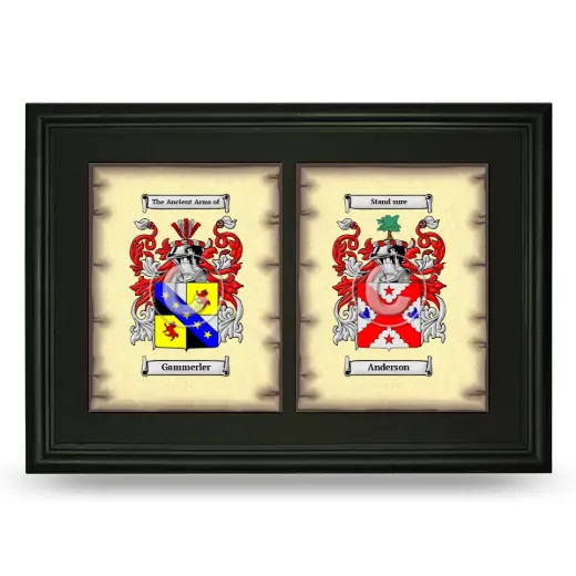 Double Coat of Arms Framed - Black