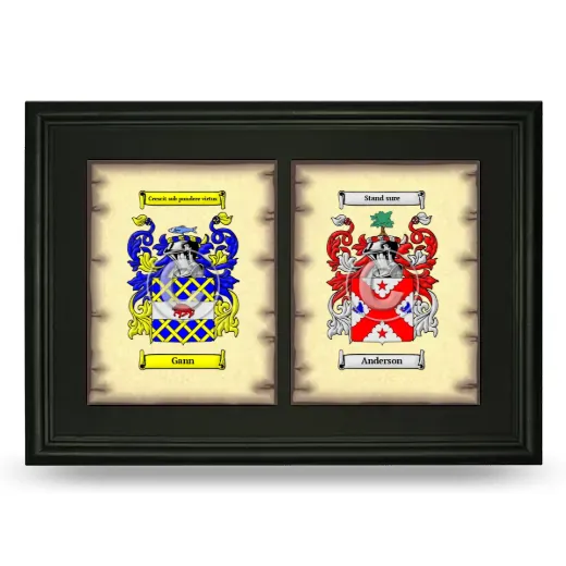 Double Coat of Arms Framed - Black