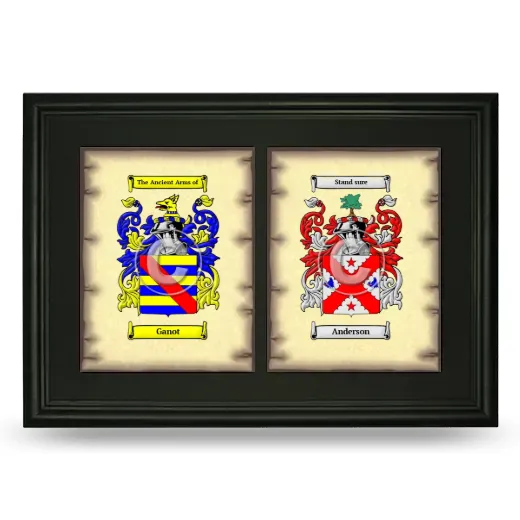 Double Coat of Arms Framed - Black
