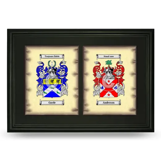Double Coat of Arms Framed - Black