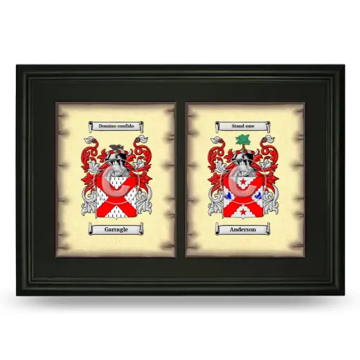 Double Coat of Arms Framed - Black