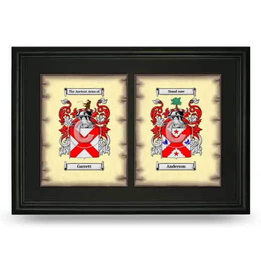 Double Coat of Arms Framed - Black