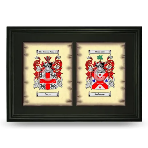 Double Coat of Arms Framed - Black