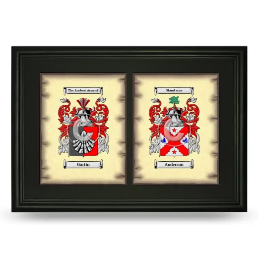 Double Coat of Arms Framed - Black