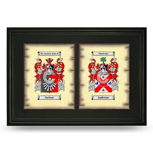 Double Coat of Arms Framed - Black