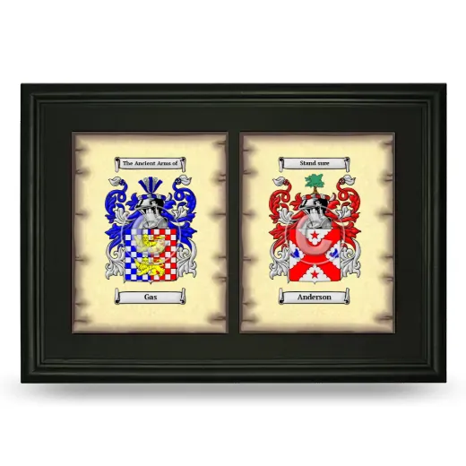 Double Coat of Arms Framed - Black